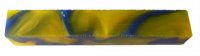 Acrylic Pen Blank 20 Yellow/Blue