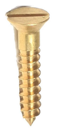 Brass C/sunk Screws 19mm x 8g x 200 - Click Image to Close