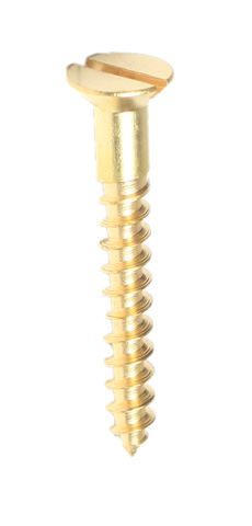 Brass C/sunk Screws 32mm x 10g x 20 - Click Image to Close